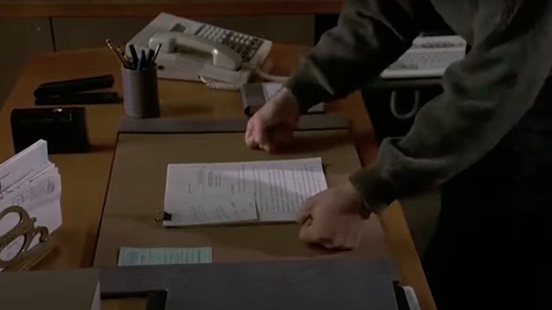 Paperwork on a law office desk