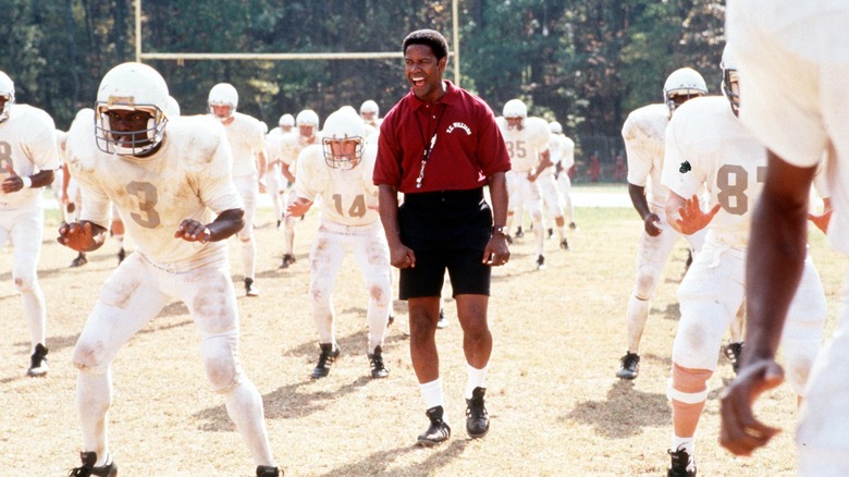 Coach Boone leads training