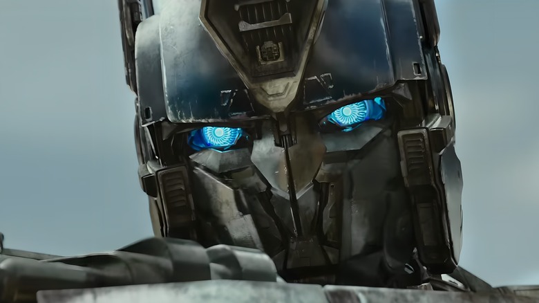 Close-up of Optimus Prime