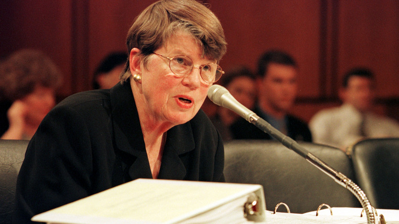 Janet Reno speaking