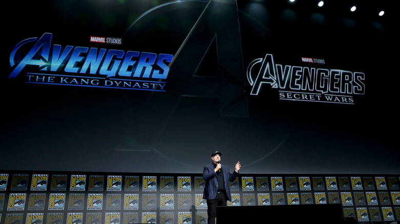 Kevin Feige announcing new Avengers movies at Comic-Con