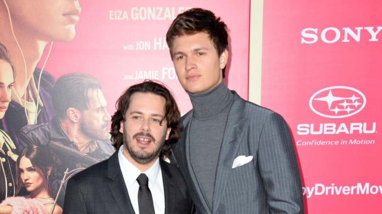 Edgar Wright & Ansel Elgort at the premiere for "Baby Driver"