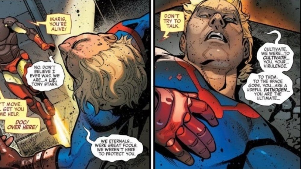 Ikaris' death scene in the comics