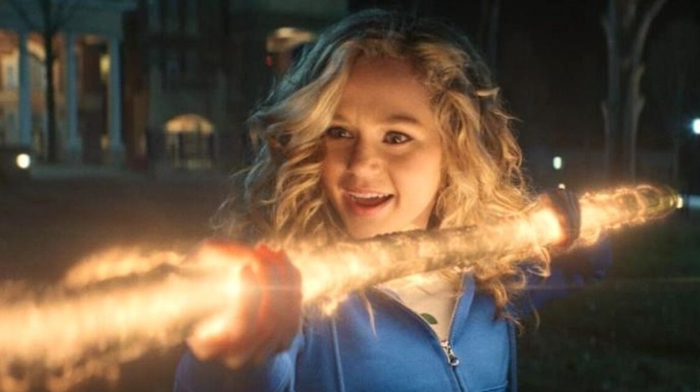 Stargirl using her Cosmic Staff