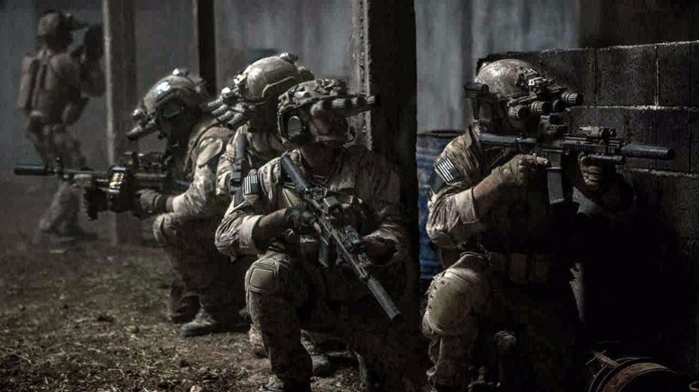 SEAL Team Six members crouch