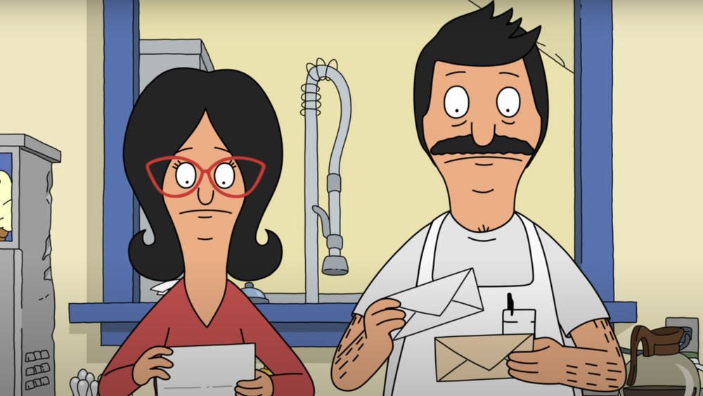 Linda and Bob reading letters on Bob's Burgers season 11