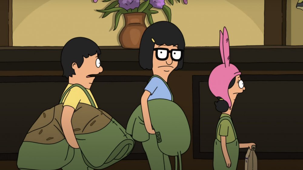 The Belchers in a spooky hotel on Bob's Burgers season 11, episode 4