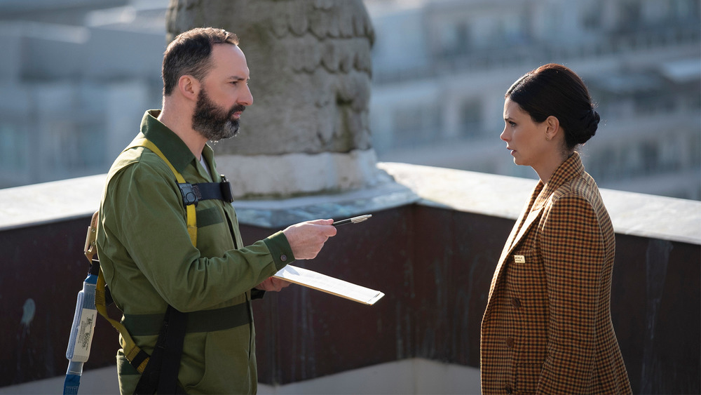 Tony Hale and Morena Baccarin facing each other in The Twilight Zone season 2