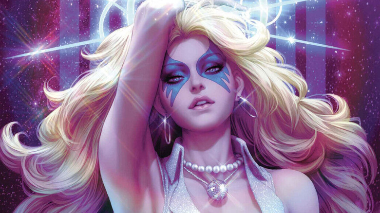 Dazzler using her light powers