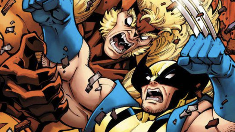 Wolverine fighting Sabretooth