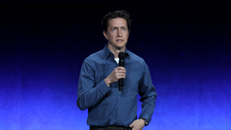 David Gordon Green giving a speech