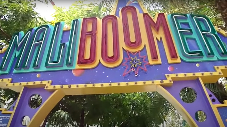 California Adventures' colorful Maliboomer sign 