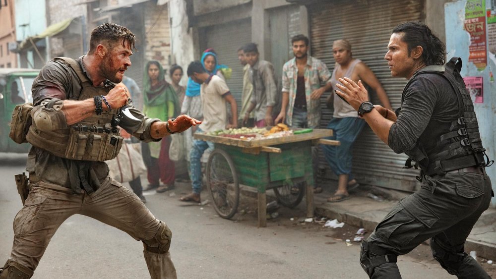 Chris Hemsworth and Randeep Hooda in Extraction