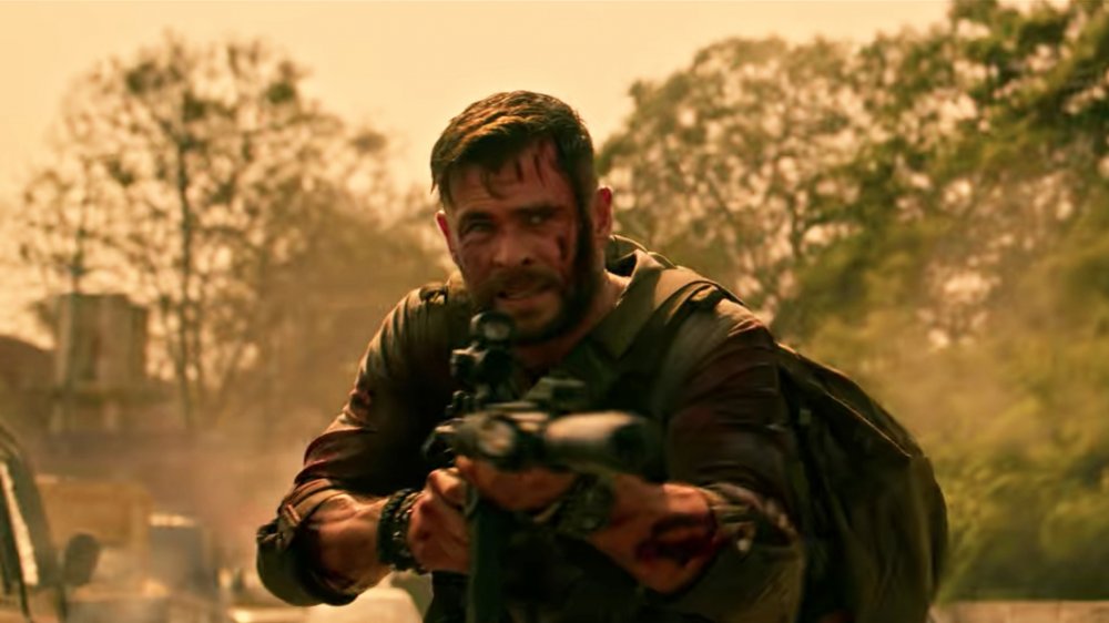 Chris Hemsworth as Tyler Rake in Netflix's Extraction