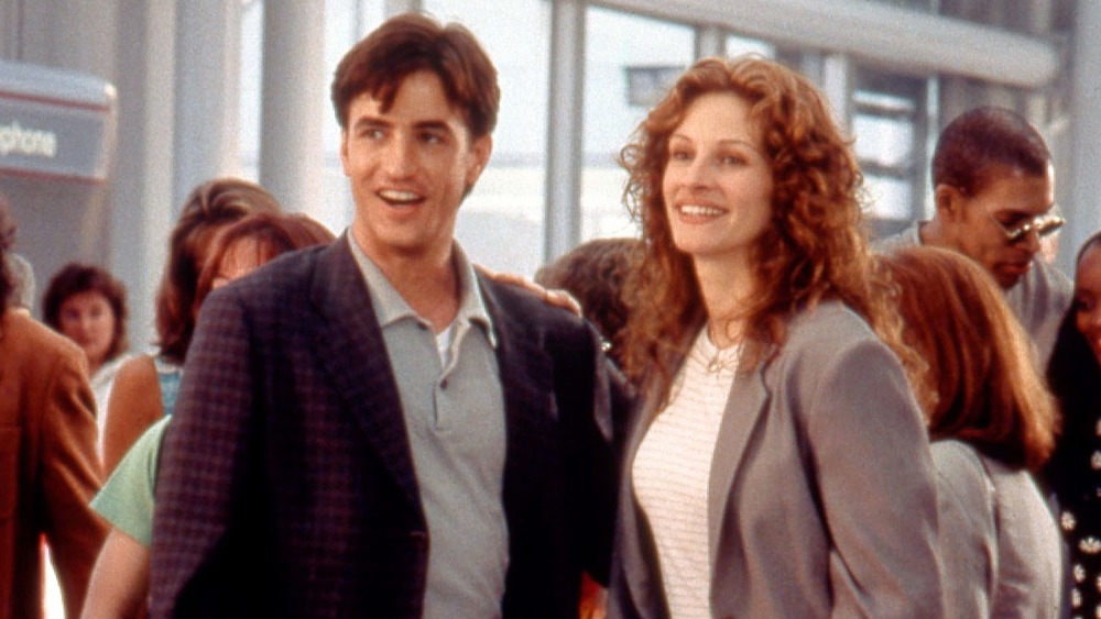 Dermot Mulroney as Michael O'Neal and Julia Roberts as Julianne Potter in My Best Friend's Wedding