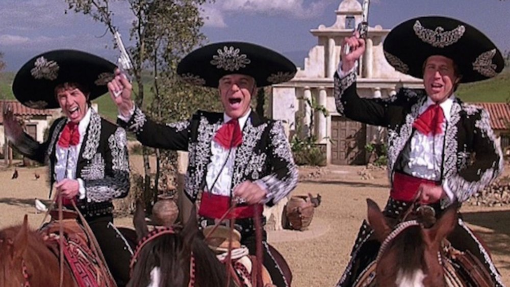 Martin Short, Steve Martin, and Chevy Chase in Three Amigos