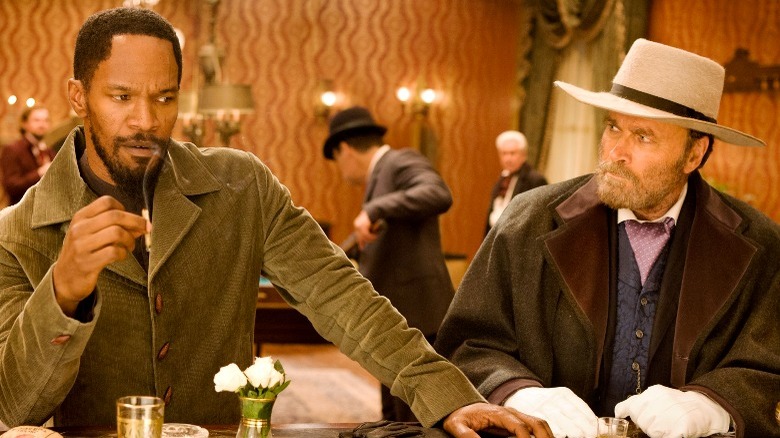 Franco Nero and Jamie Foxx in Django Unchained