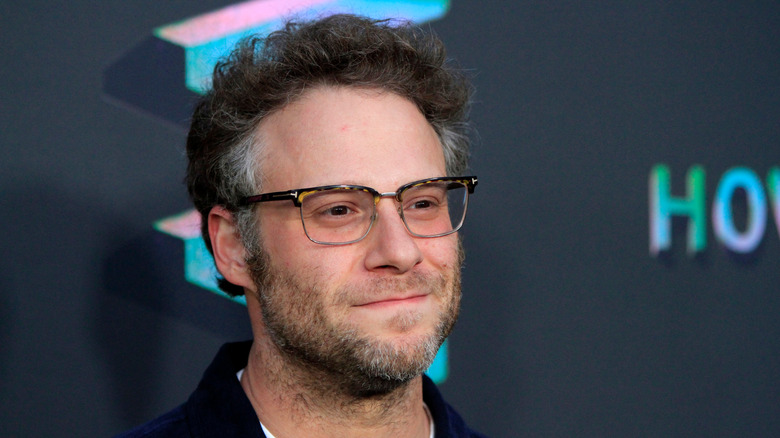 Seth Rogen smirking