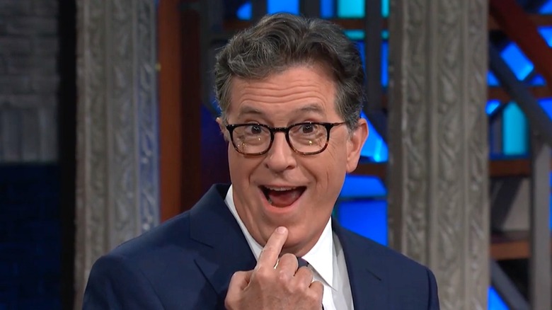 Colbert looking cheeky