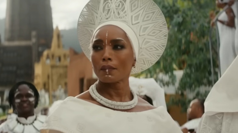 Queen Ramonda at T'Challa's funeral