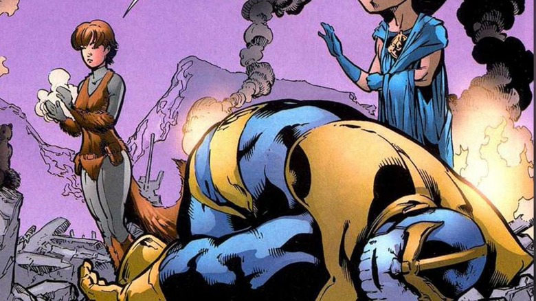 Squirrel Girl beats up Thanos