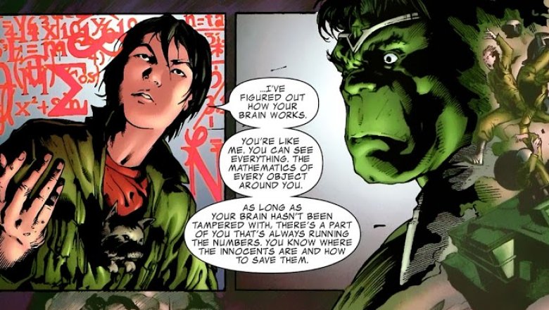 Amadeus Cho revealing that he knows Hulk's secret in Incredible Hulk #110