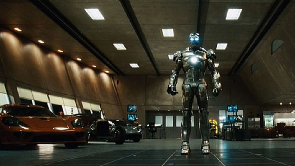 Tony Stark's garage, from Iron Man