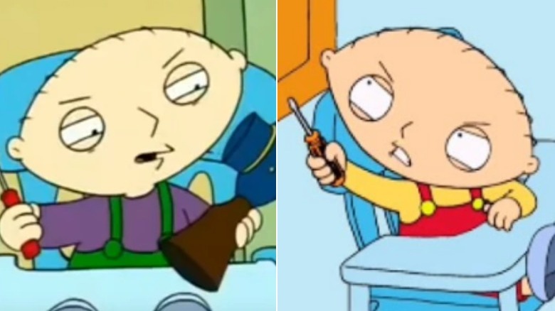 Stewie in the unaired vs.1999 pilot