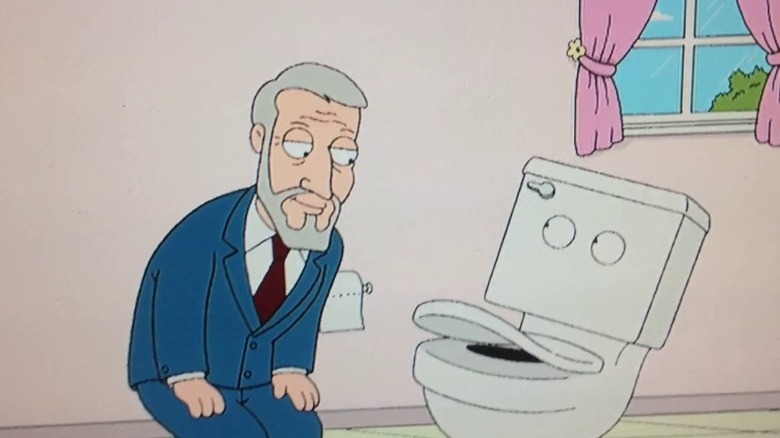 Roy Scheider with Hungry Hank toilet