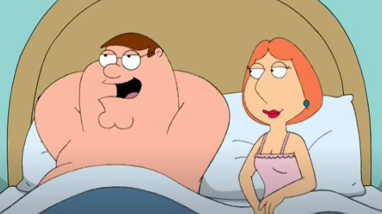 Lois and Peter in bed