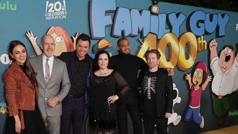 The cast of Family Guy attending an event