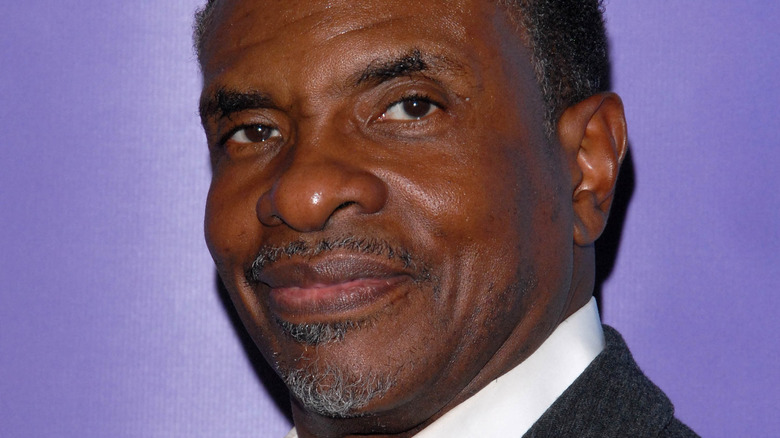 Keith David with purple background