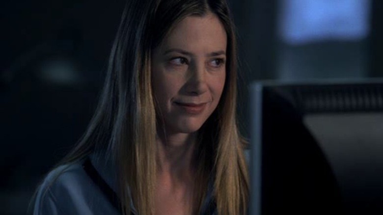 Mira Sorvino smiling