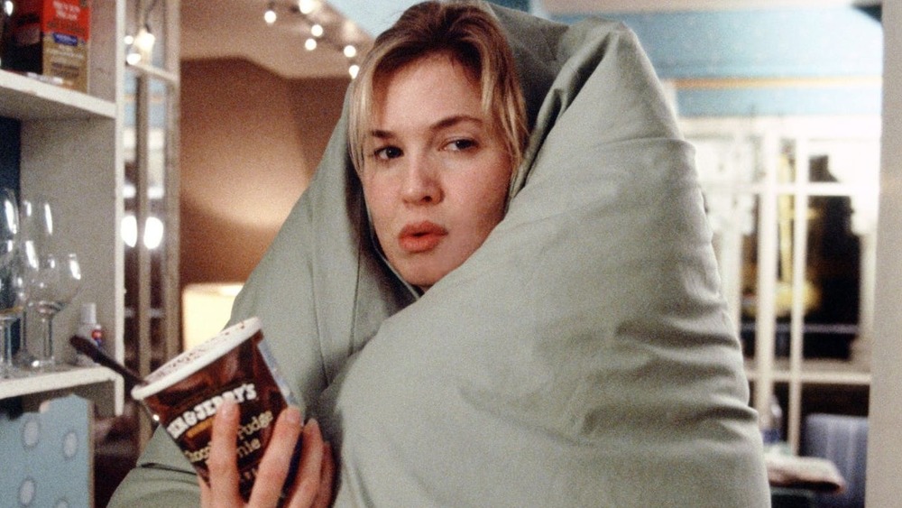 Bridget Jones with ice cream