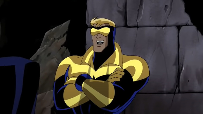 Booster Gold smiling