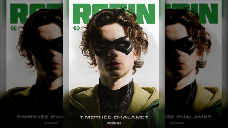 Timothée Chalamet stern expression