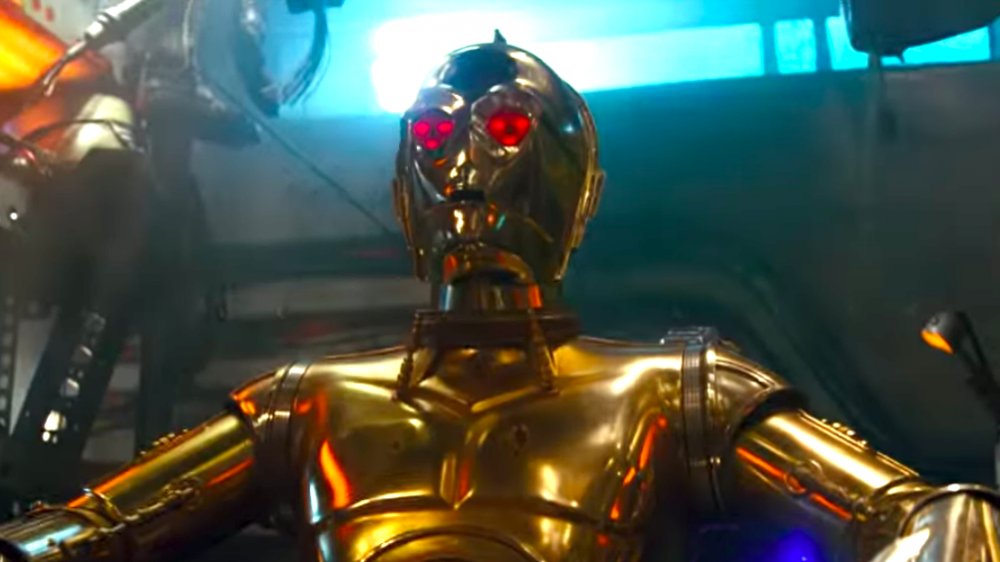 C-3PO, as played by Anthony Daniels, in Star Wars: The Rise of Skywalker