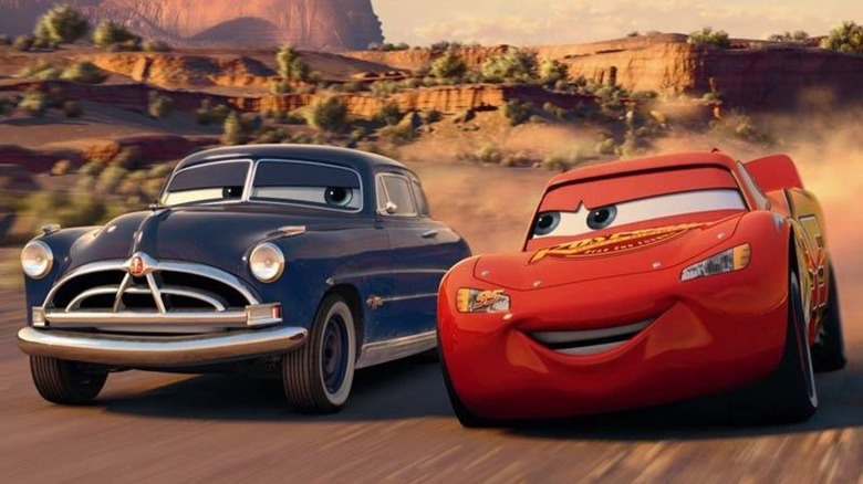 Doc Hudson and Lightning McQueen