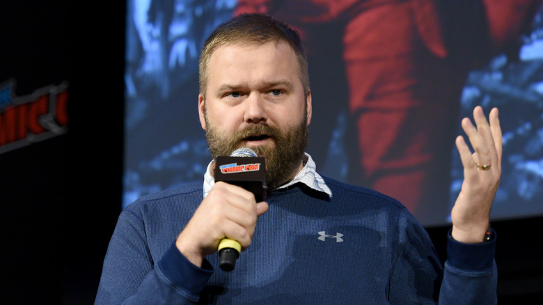 Robert Kirkman speaking with mic 