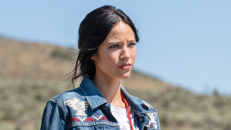 Kelsey Asbille Monica Dutton denim jacket