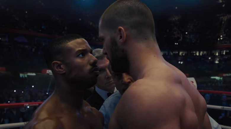 Florian Munteanu and Michael B. Jordan in boxing ring