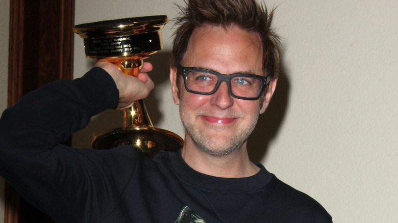 James Gunn Holding Trophy