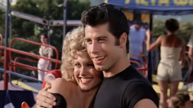 Sandy and Danny Zuko hugging