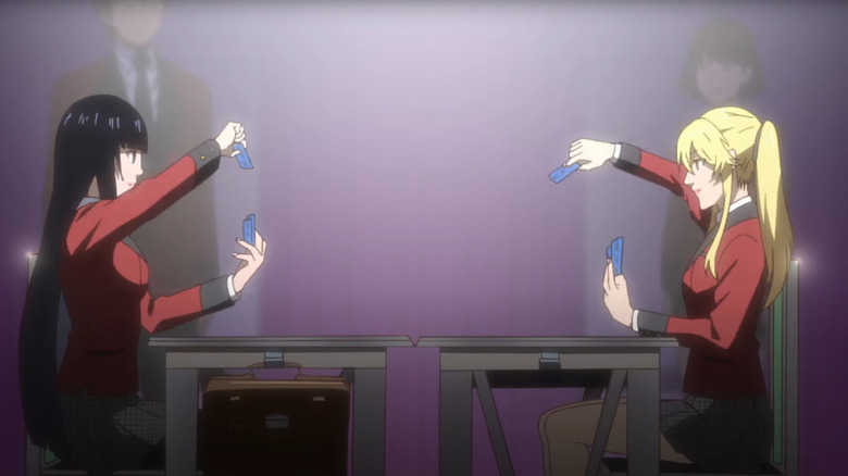 Yumeko gambles for the first time in Kakegurui