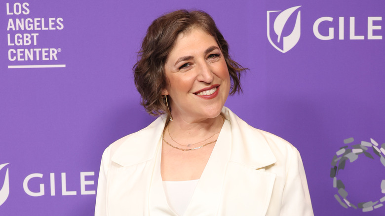 Mayim Bialik grins