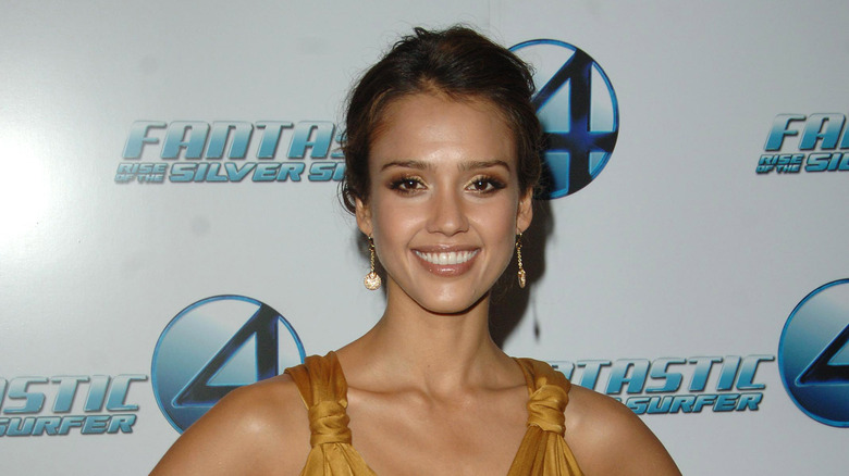 Jessica Alba at the premiere of Fantastic Four: Rise of the Silver Surfer