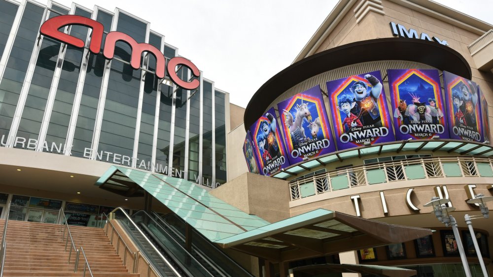 Outside of the closed AMC Burbank 16 on April 17, 2020 in Burbank, CA. 