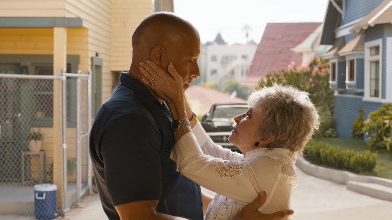 Abuelita touches Dom Toretto's face