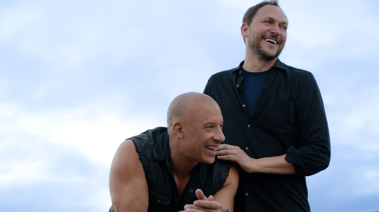 Vin Diesel pals around with Louis Leterrier