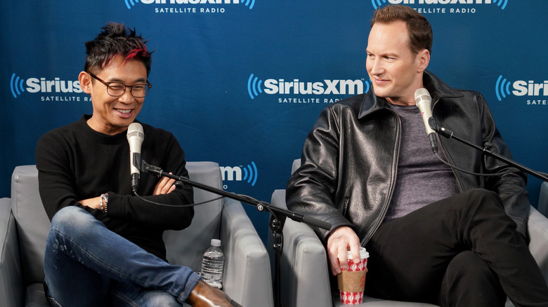 James Wan and Patrick Wilson speak at event 